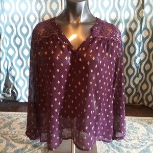 Purple & Gold blouse